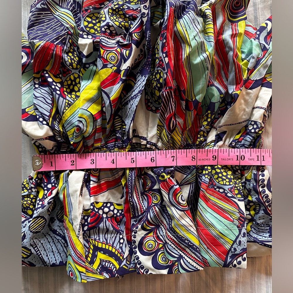 NWOT Anthropologie strapless top, size S, gathered at waist, smocked back. - Picture 5 of 6